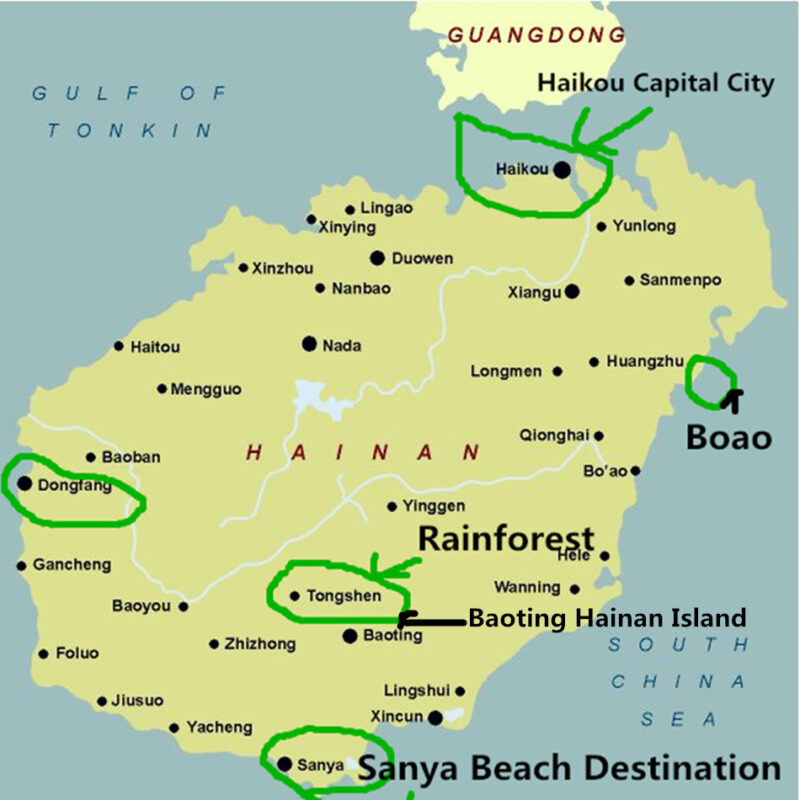Map of Hainan Baoting