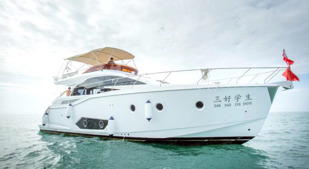 Sanya Yacht Sailing Package for 10 Guests for fishing, swimming and snorkeling